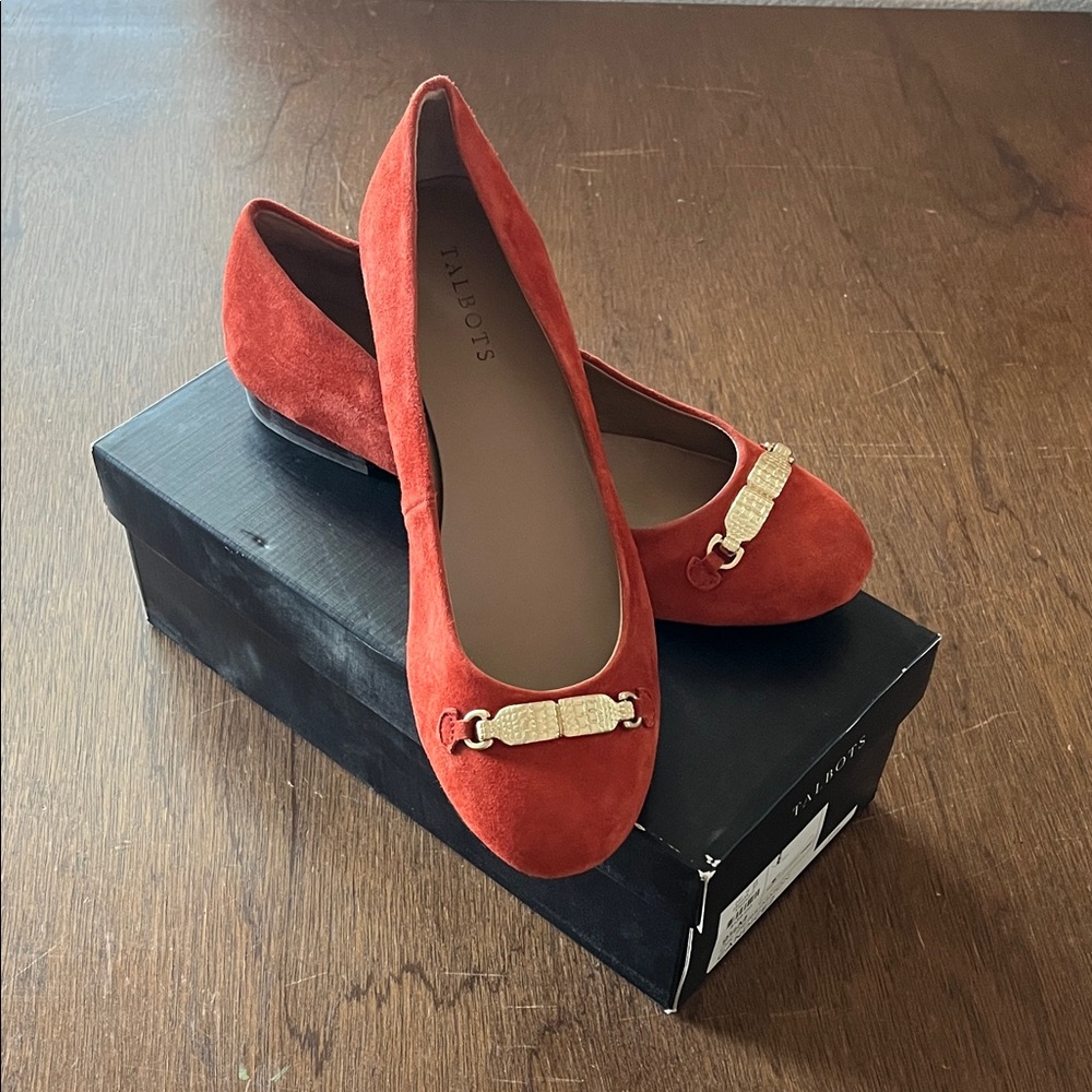 Talbots DK Persimmon Candace 2 Suede Women's Flats